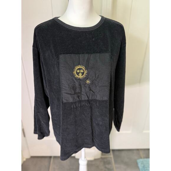 Stansport Black Pullover with Gold Sun - Women's XL - Picture 3 of 4